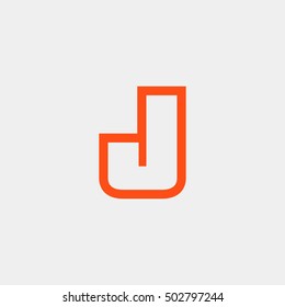 Letter J vector, logo. Useful as branding symbol, corporate identity, alphabet element, app icon, clip art and illustration.