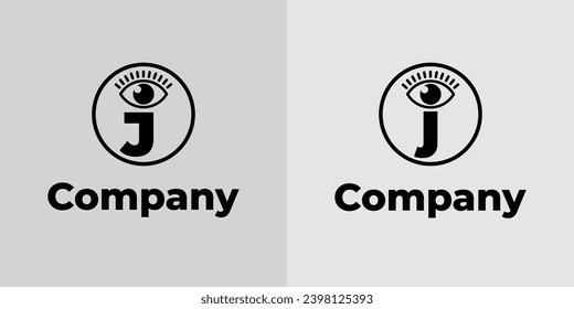 Letter J Vision Logo, suitable for business related to vision, spy, optic, or eye with Initial J