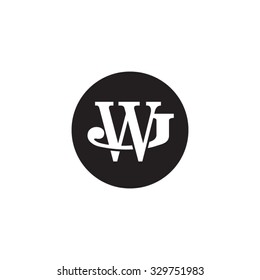 letter J and W monogram circle logo