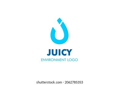 Letter J Water Logo : Suitable for Aquatic Theme, Environment Theme, Initial Theme, Infographics and Other Graphic Related Assets.