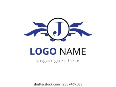 Letter J Wing Logo Design For Freight and Transportation Symbol.