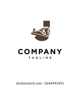 Letter J Wood Planer Logo Icon Vector