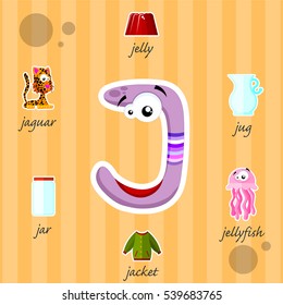 Letter J with words