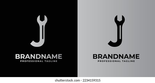 letter J wrench logo, suitable for any business related to wrench with J initials.