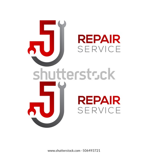 Letter J with wrench\
logo,Industrial,repair,tools,service and maintenance logo for\
corporate identity