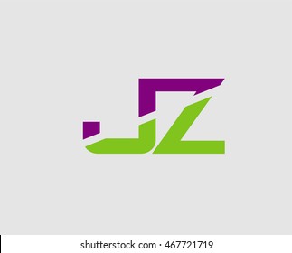 Letter j and z logo vector
