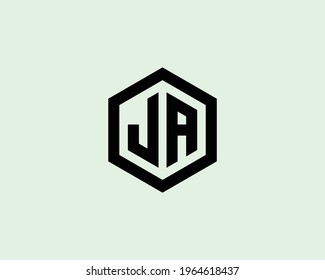 letter ja and aj logo design vector template