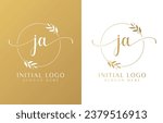 Letter JA Beauty Logo Design