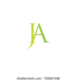 Letter JA element design logo
