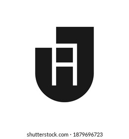 Plantilla de diseño de logotipo de carta JA