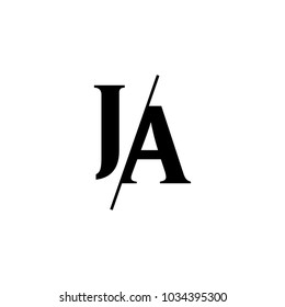 Letter Ja Logo Design Vector Stock Vector (Royalty Free) 1034395300 ...