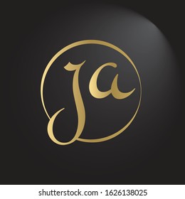 letter JA Logo Design Vector Template. Initial Linked Letter Design JA Vector Illustration