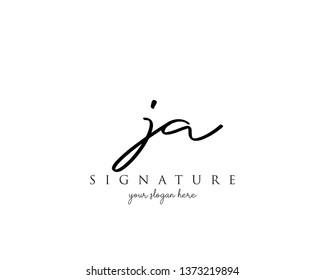 Letter JA Signature Logo Template - Vector