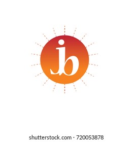 Letter jb with circle color element logo Design