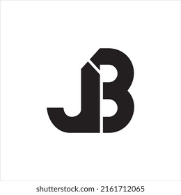 Letter JB logo design template element with modern typography style. Minimalist and professional vector monogram suitable for branding, business identity, company, and digital icon design.