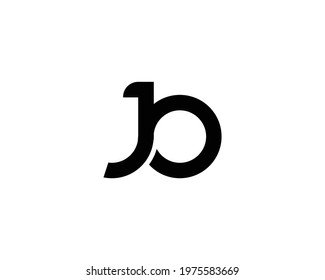 letter jb logo design vector template