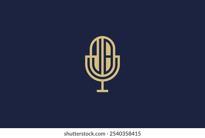 Letter jb mit Mikrofon Logo Symbol Design Vektor Design Vorlage Inspiration
