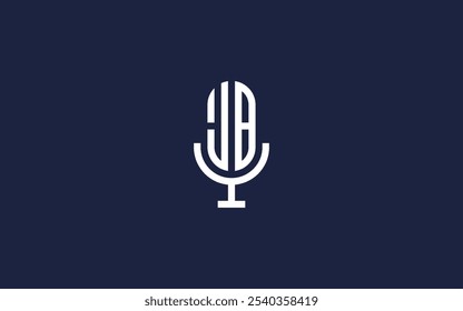 Letra jb con el icono del logotipo del micrófono diseño Vector diseño Plantilla inspiración