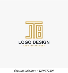 Letter JB monogram logo design vector