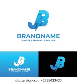 Carta JB Power Logo, adecuado para cualquier negocio con las iniciales JB o BJ.