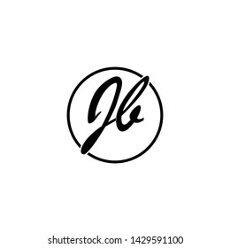 Letter JB simple logo design vector