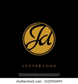 Letter JD logo initial emblem letter luxury vector.