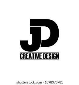 Letter JD simple logo design vector
