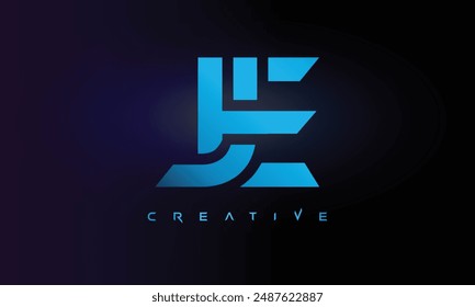 Letter JE logo design creative custom clean two alphabet logo
