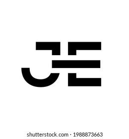 Letter JE logo design template