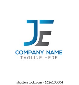 letter JE Logo Design Vector Template. Initial Linked Letter Design JE Vector Illustration