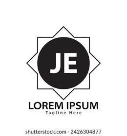 letter JE logo. JE logo design vector illustration for creative company, business, industry