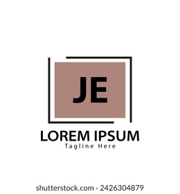 letter JE logo. JE logo design vector illustration for creative company, business, industry