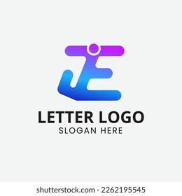 Letter JE logo icon design. JE logo shape. Usable for business and people logos. JE letter logo design template