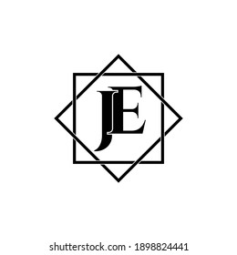 Letter JE luxury logo design vector