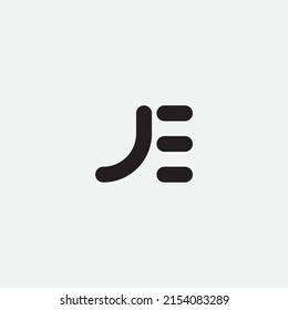 Letter JE monogram logo design.