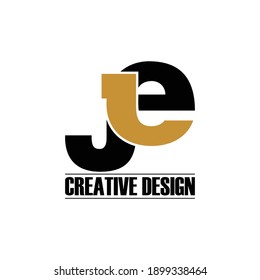 Letter JE simple logo design vector