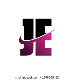 Letter JE simple logo design vector