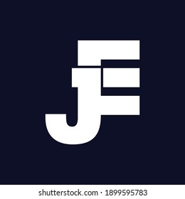 Letter JE simple logo design vector