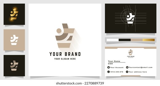 Letter JE or YE monogram logo with business card design