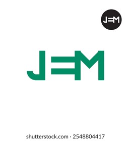 Letter JEM Logo Negative Space