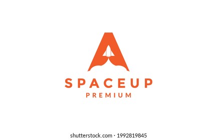 letra A con logotipo de arranque por chorro diseño de ilustración de icono vectorial