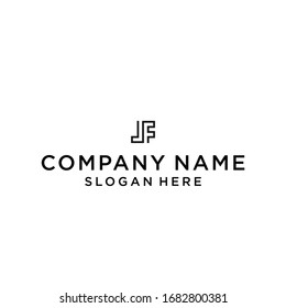 Diseño vectorial del icono del logotipo JF
