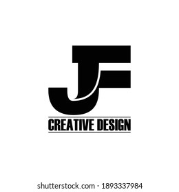 Letter JF simple logo design vector