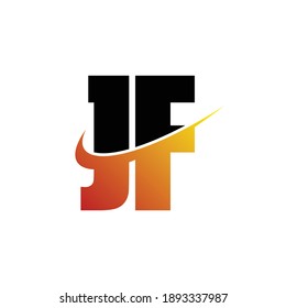 Letra JF diseño simple de logotipo vectorial