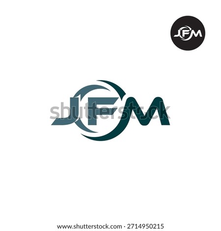 Letter JFM Logo Initial Monogram Lettermark Acronym