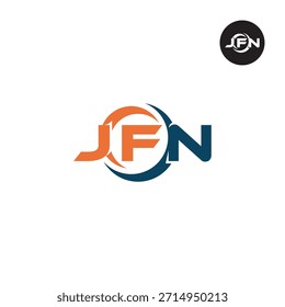 Letra JFN Logo Initial Monogram Lettermark Acrónimo