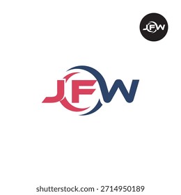 Letter JFW Logo Initial Monogram Lettermark Acronym