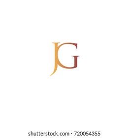 Letter JG with circle color element logo Design