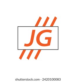 letra logotipo de JG. Ilustración vectorial del diseño del logotipo de JG para empresas creativas, empresas, industria