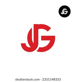 Logo-Design des Briefes JG Monogram